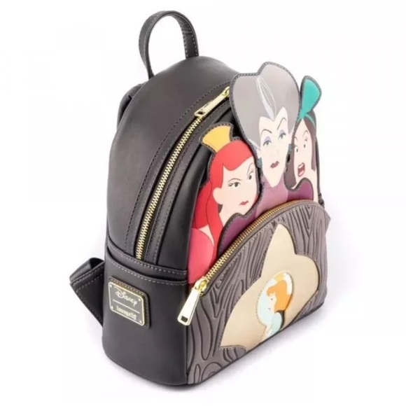 Disney Cinderella StepMother & StepSisters Mini Backpack Loungefly Exclusive NWT - Picture 2 of 3